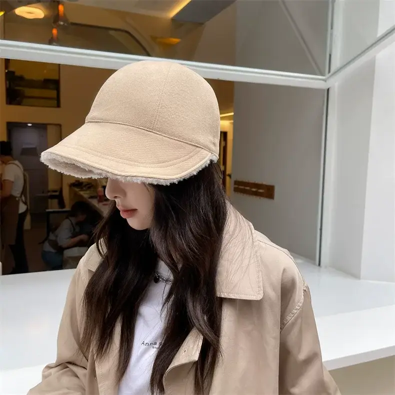 Women's Black Fleece Lined Baseball Cap for Winter Use — feature 15
