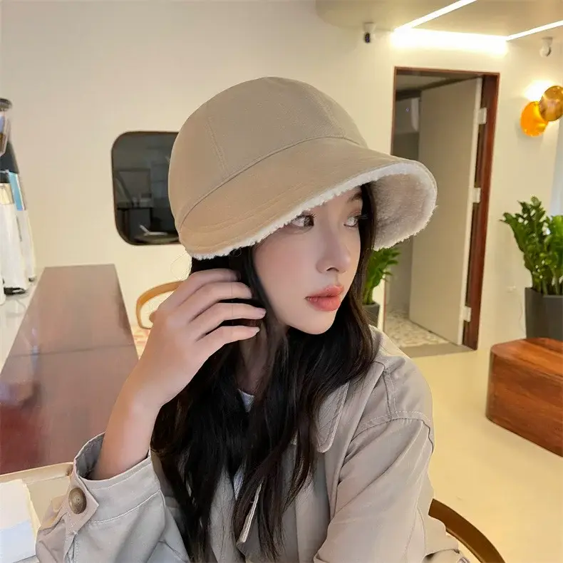 Women's Black Fleece Lined Baseball Cap for Winter Use — feature 16