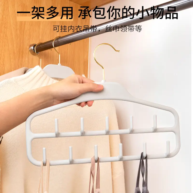 White Space-Saving Hanger for Clothes & Scarf Storage - Image 8