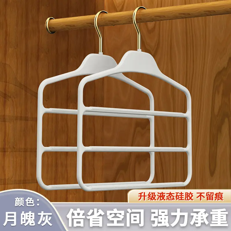 White Space-Saving Hanger for Clothes & Scarf Storage - Image 4