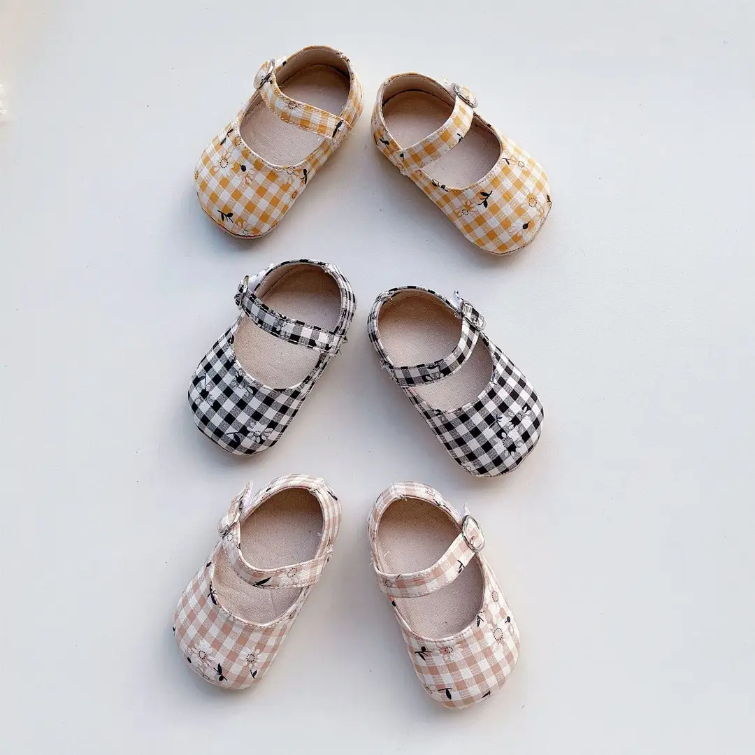 Directly Supplied from the Manufacturer, Korean Style Spring and Autumn Baby Shoes, Boys' Plaid Cloth Shoes, Girls' Soft-Soled Toddler Shoes, Plaid Shoes - Image 5