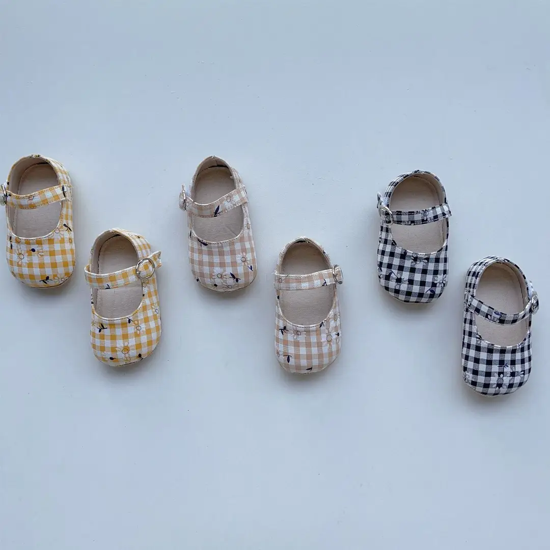 Directly Supplied from the Manufacturer, Korean Style Spring and Autumn Baby Shoes, Boys' Plaid Cloth Shoes, Girls' Soft-Soled Toddler Shoes, Plaid Shoes - Image 6