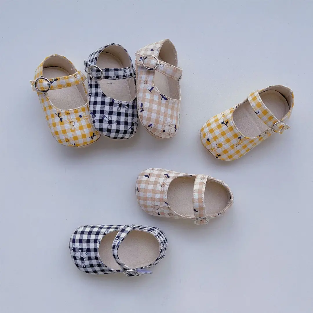 Directly Supplied from the Manufacturer, Korean Style Spring and Autumn Baby Shoes, Boys' Plaid Cloth Shoes, Girls' Soft-Soled Toddler Shoes, Plaid Shoes — feature 1