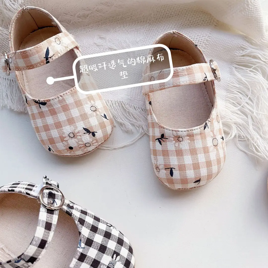 Directly Supplied from the Manufacturer, Korean Style Spring and Autumn Baby Shoes, Boys' Plaid Cloth Shoes, Girls' Soft-Soled Toddler Shoes, Plaid Shoes — feature 3
