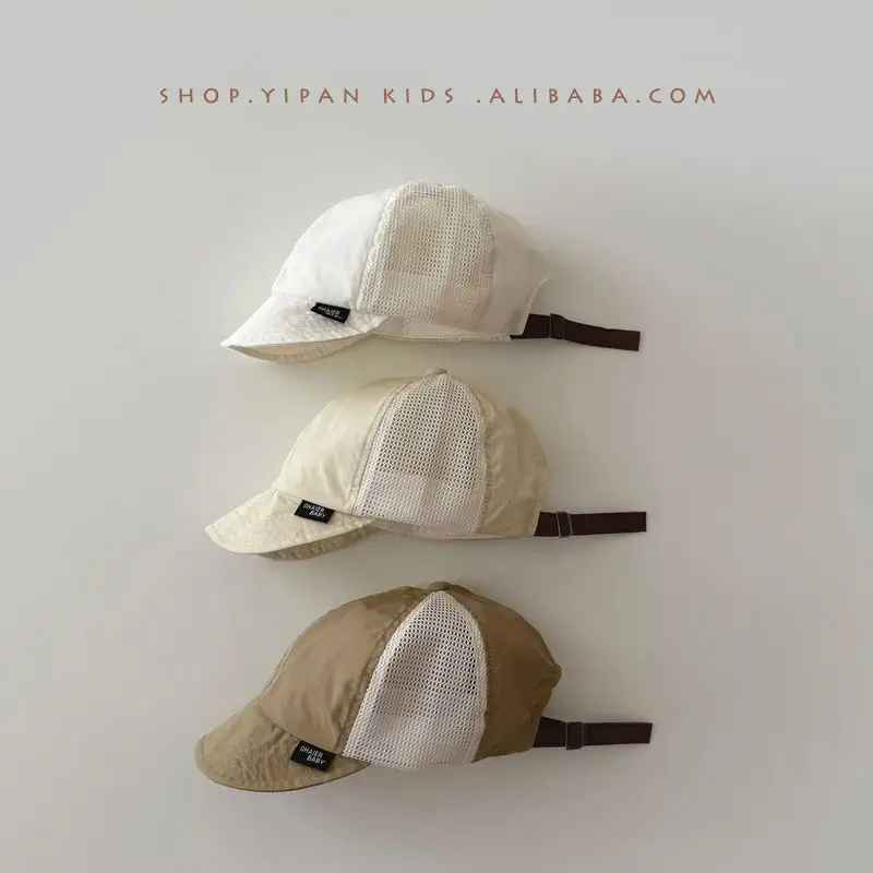 Kids White Beige Mesh Sun Hats 2025 - Image 2