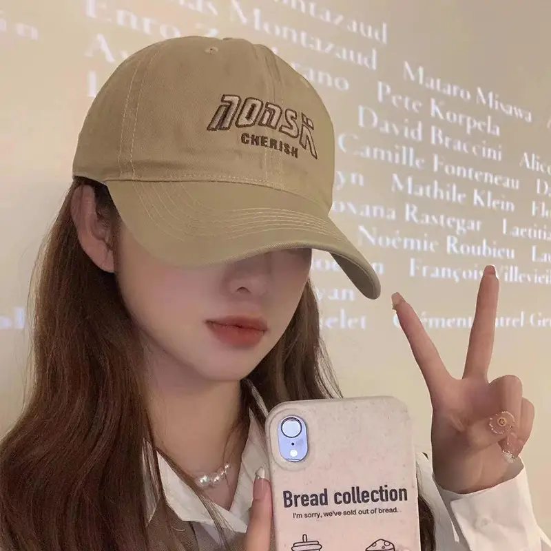 Women Red Letter Baseball Cap with Phone Cover - Image 7