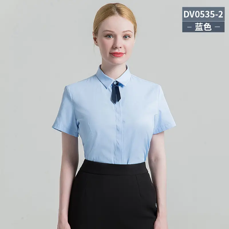 Men White Short Sleeve Square Collar Shirt - Image 47