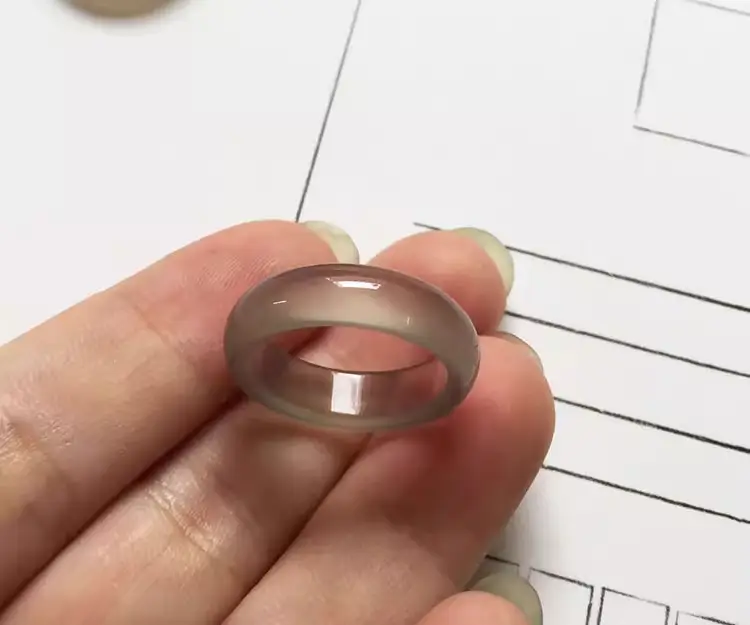 Grey Chalcedony Finger Ring for Men Women — feature 10