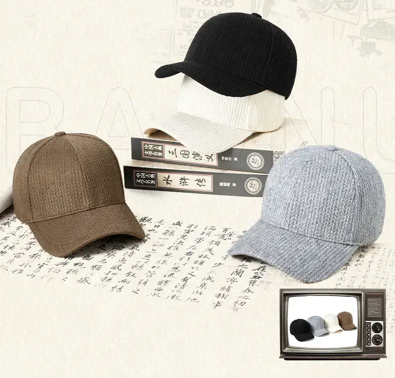 Grey Knit Baseball Cap for Men Winter Warm Windproof — feature 16