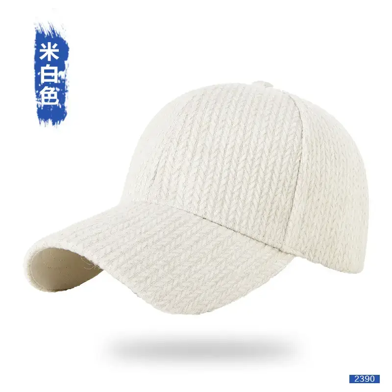 Grey Knit Baseball Cap for Men Winter Warm Windproof - Image 3