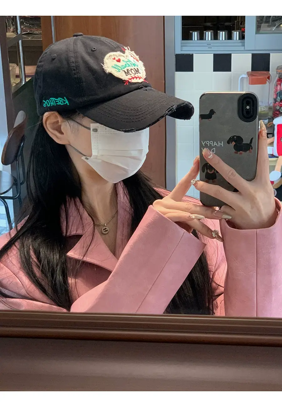 Women Korean Letter Heart Cap Spring Summer Baseball Cap — feature 11