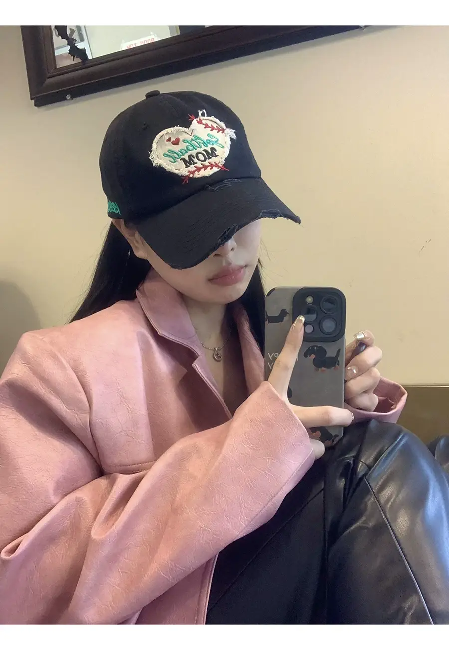 Women Korean Letter Heart Cap Spring Summer Baseball Cap — feature 12