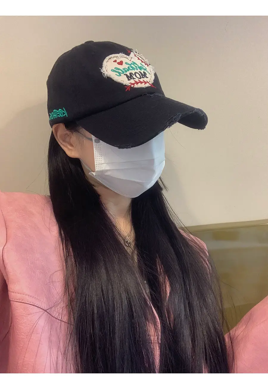 Women Korean Letter Heart Cap Spring Summer Baseball Cap — feature 14
