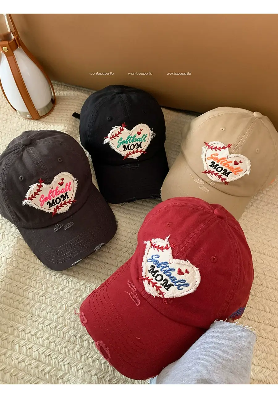 Women Korean Letter Heart Cap Spring Summer Baseball Cap — feature 3