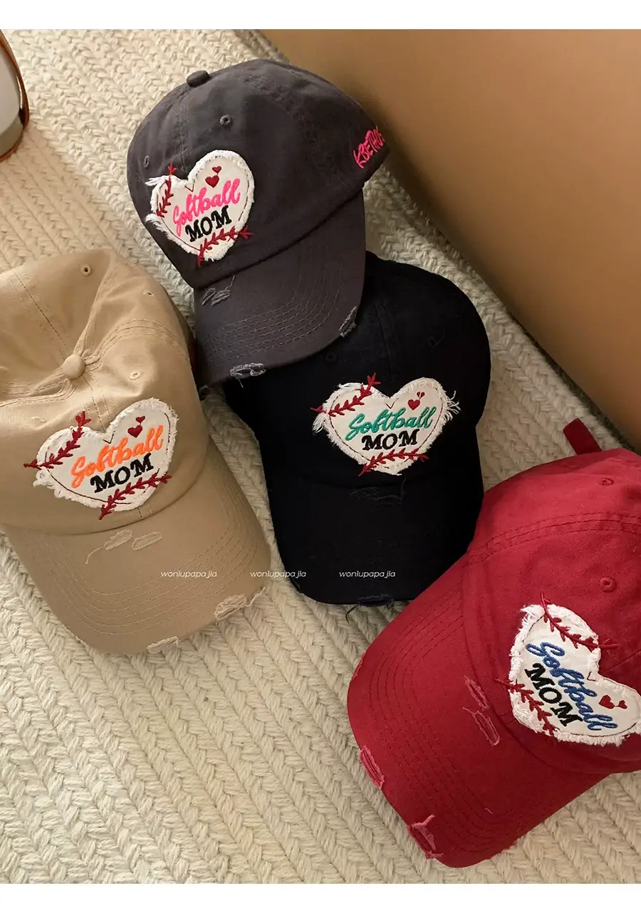 Women Korean Letter Heart Cap Spring Summer Baseball Cap — feature 4