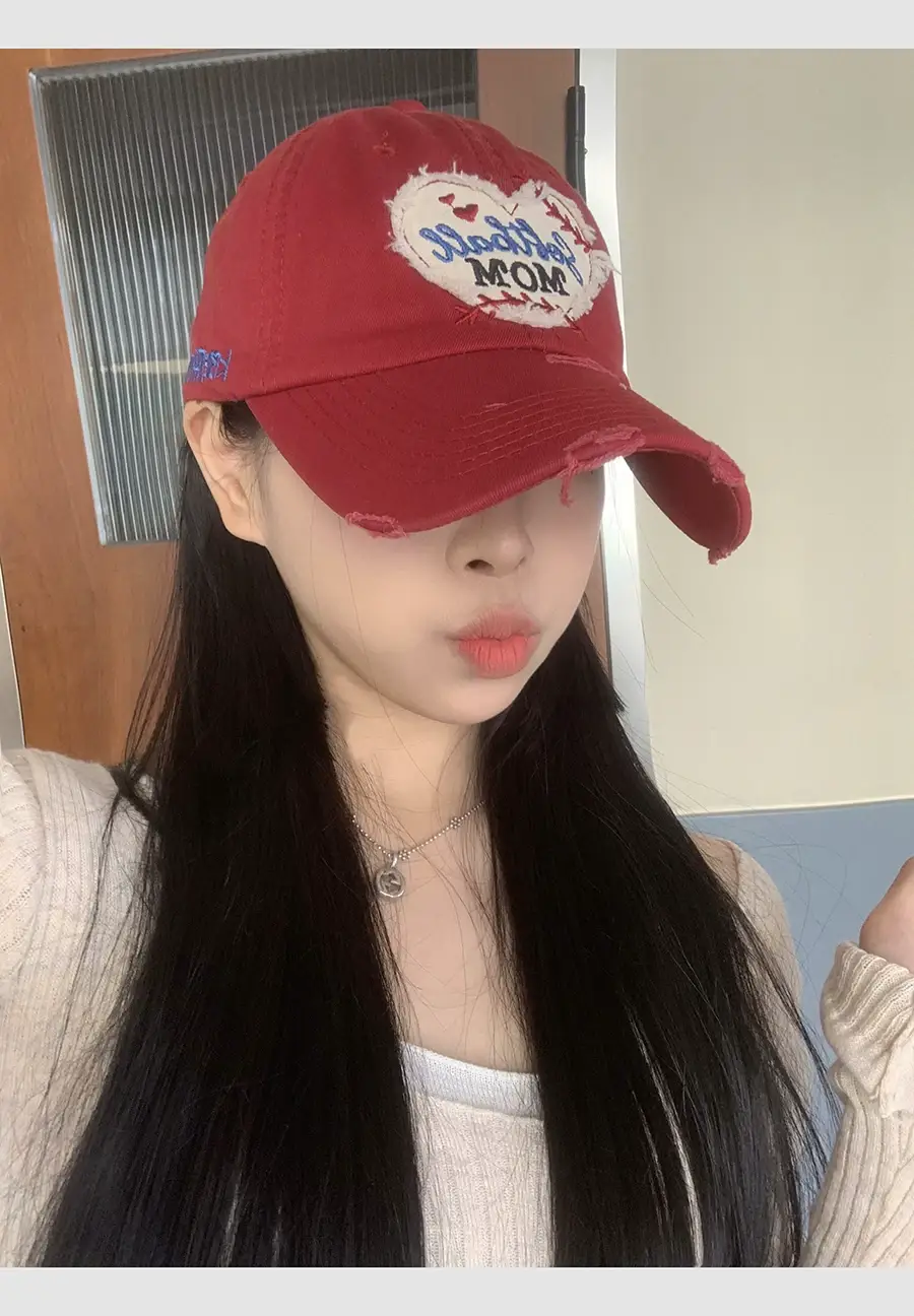 Women Korean Letter Heart Cap Spring Summer Baseball Cap — feature 5
