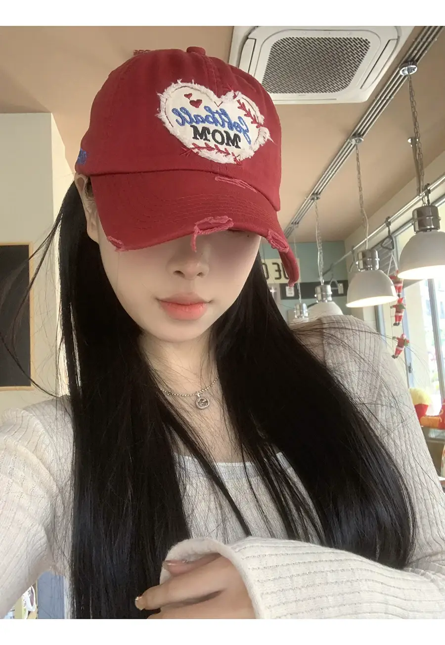 Women Korean Letter Heart Cap Spring Summer Baseball Cap — feature 9