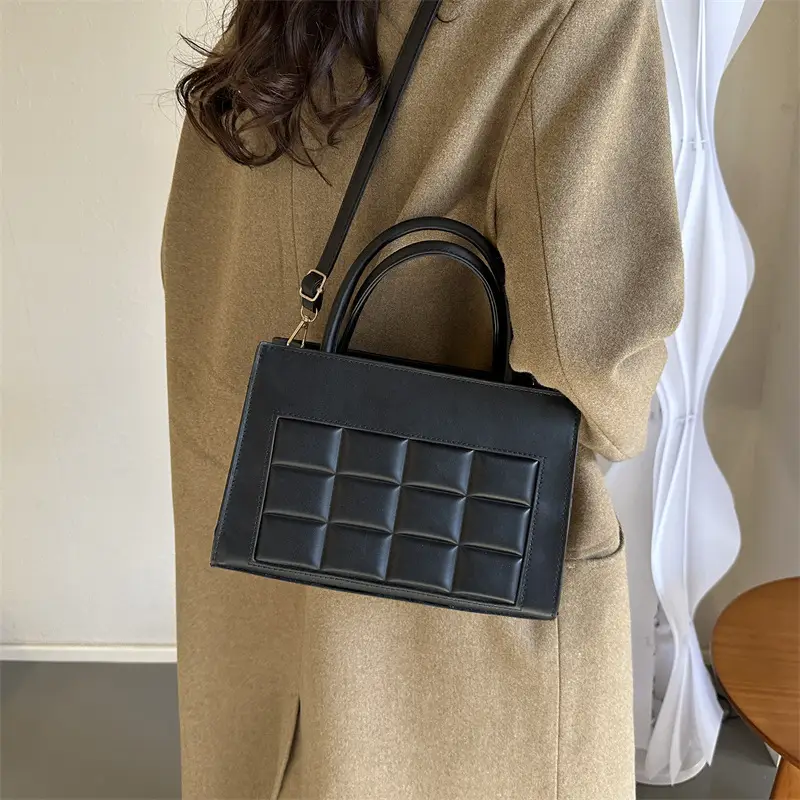 Women Plaid Bag Retro Contrast Shoulder Messenger 2024 - Image 7