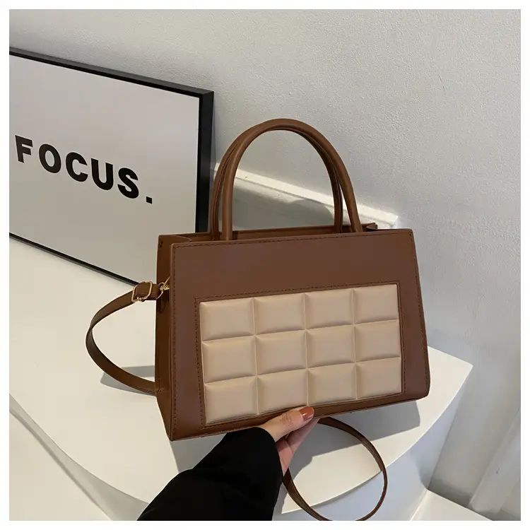 Women Plaid Bag Retro Contrast Shoulder Messenger 2024 — feature 13