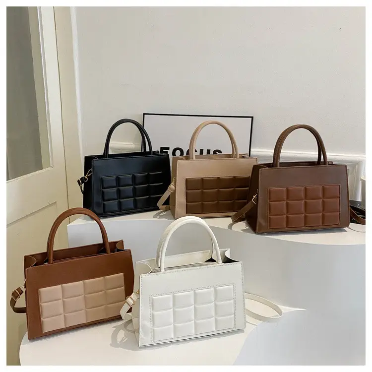 Women Plaid Bag Retro Contrast Shoulder Messenger 2024 — feature 15