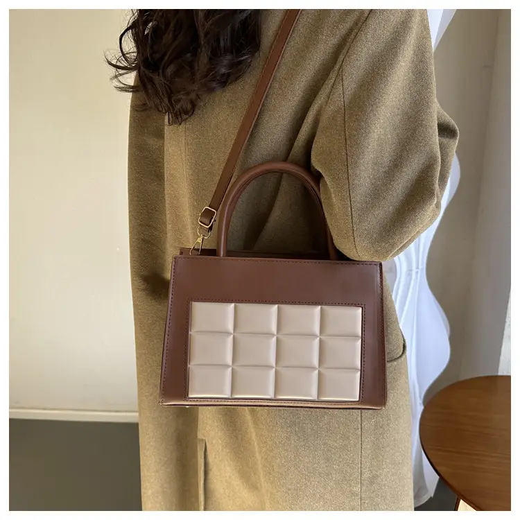 Women Plaid Bag Retro Contrast Shoulder Messenger 2024 — feature 20