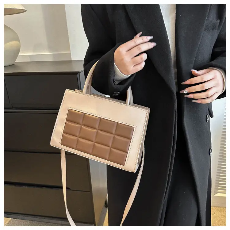 Women Plaid Bag Retro Contrast Shoulder Messenger 2024 — feature 23