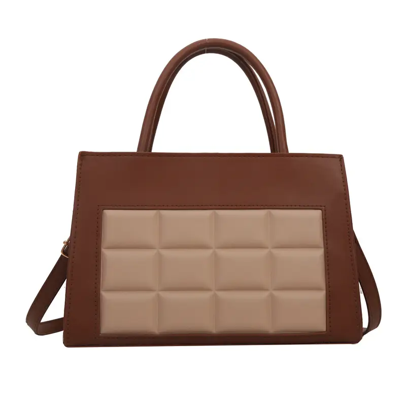Women Plaid Bag Retro Contrast Shoulder Messenger 2024 - Image 3