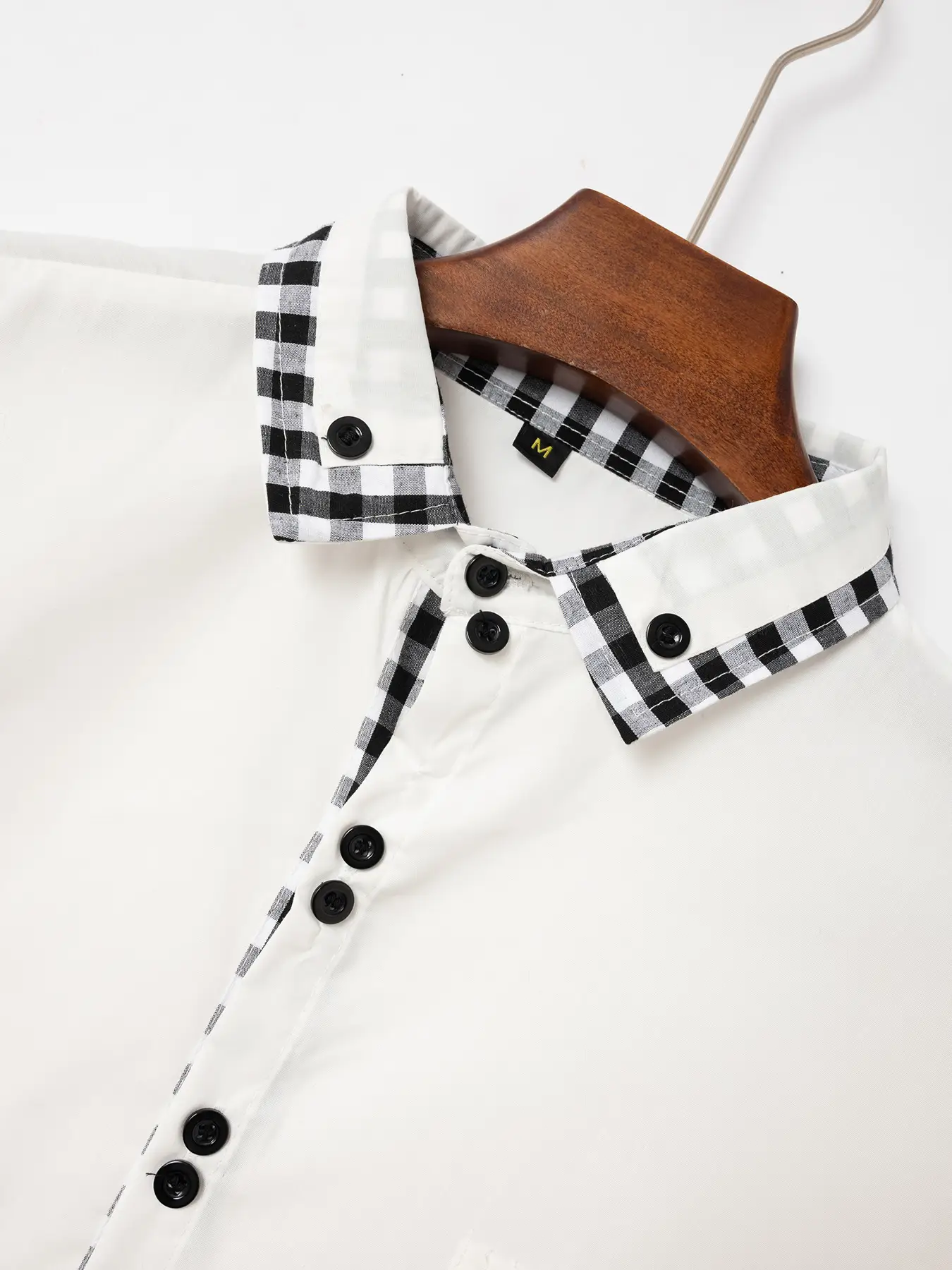 Men's Pink Plaid Slim Fit Shirt Long Sleeve — feature 10