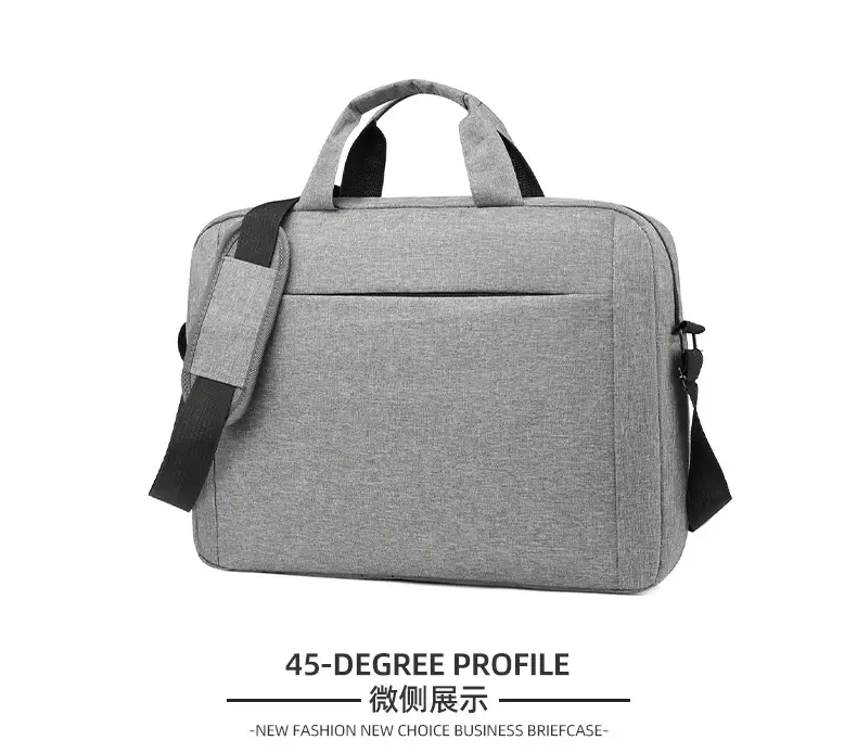 Men's Grey 15.6" Computer Bag Shoulder Messenger — feature 26