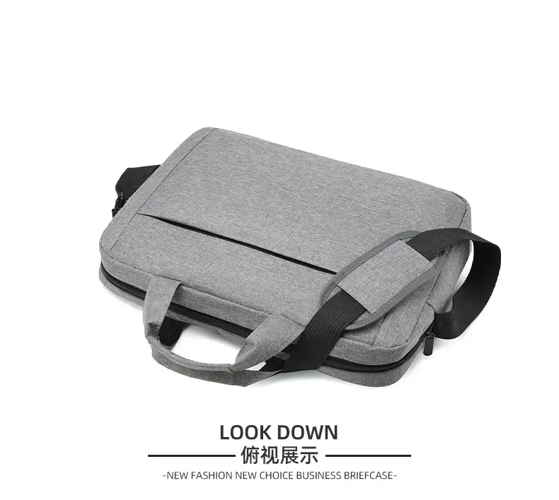 Men's Grey 15.6" Computer Bag Shoulder Messenger — feature 30