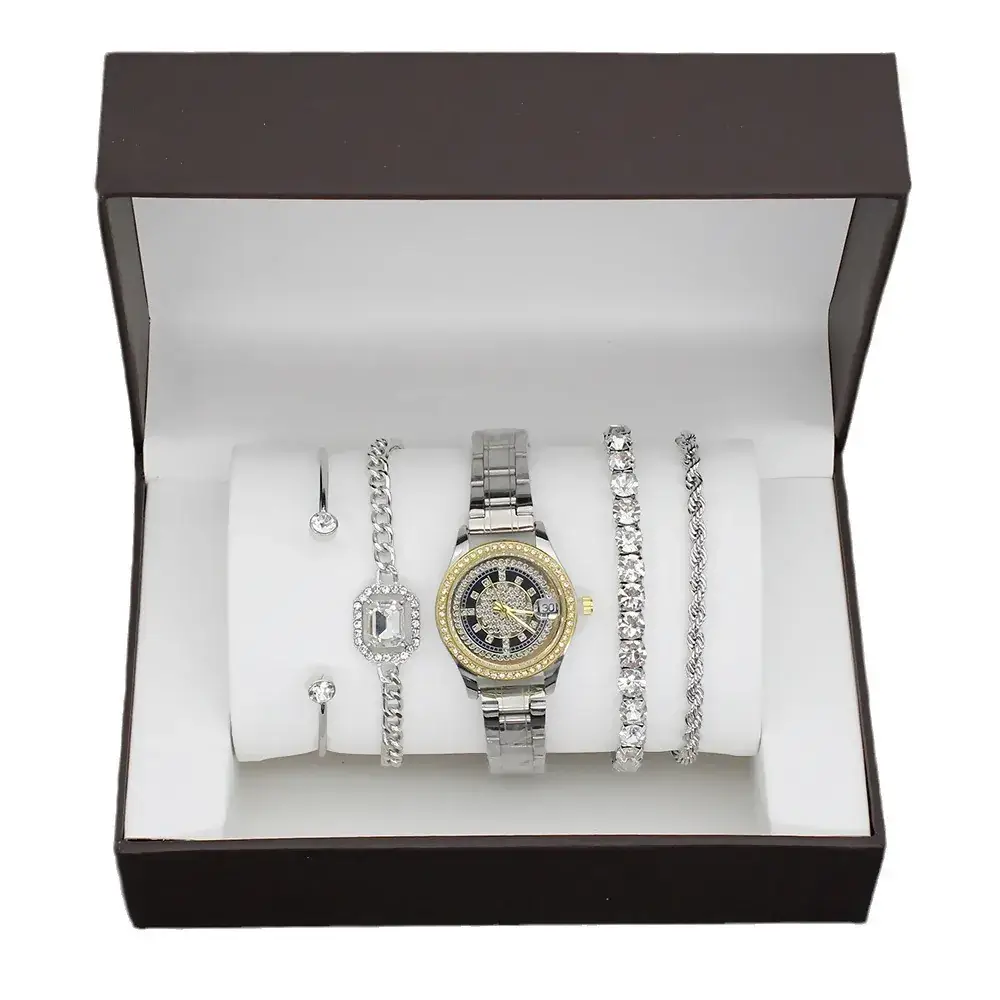 4pcs Light Luxury Women's Bracelet Watch Set - Image 22