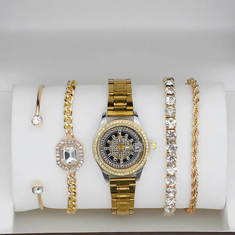 4pcs Light Luxury Women's Bracelet Watch Set — feature 12