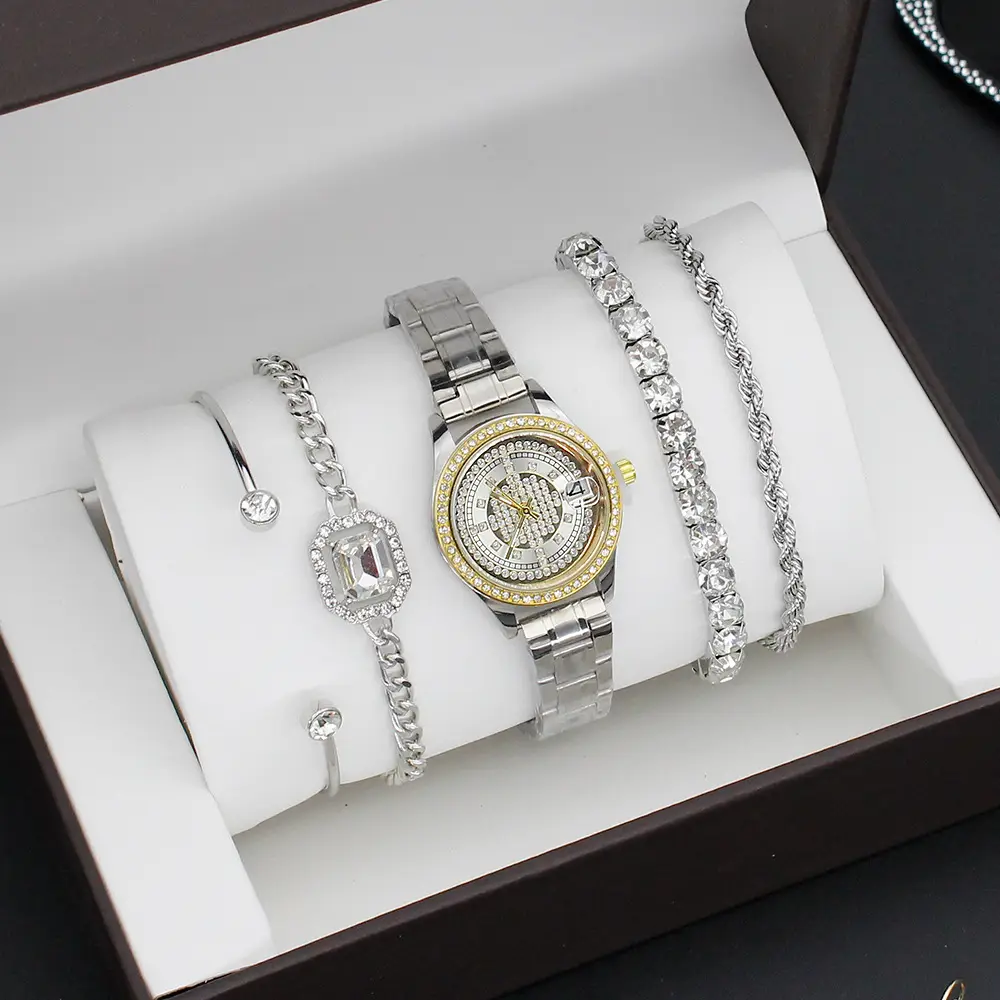4pcs Light Luxury Women's Bracelet Watch Set — feature 2