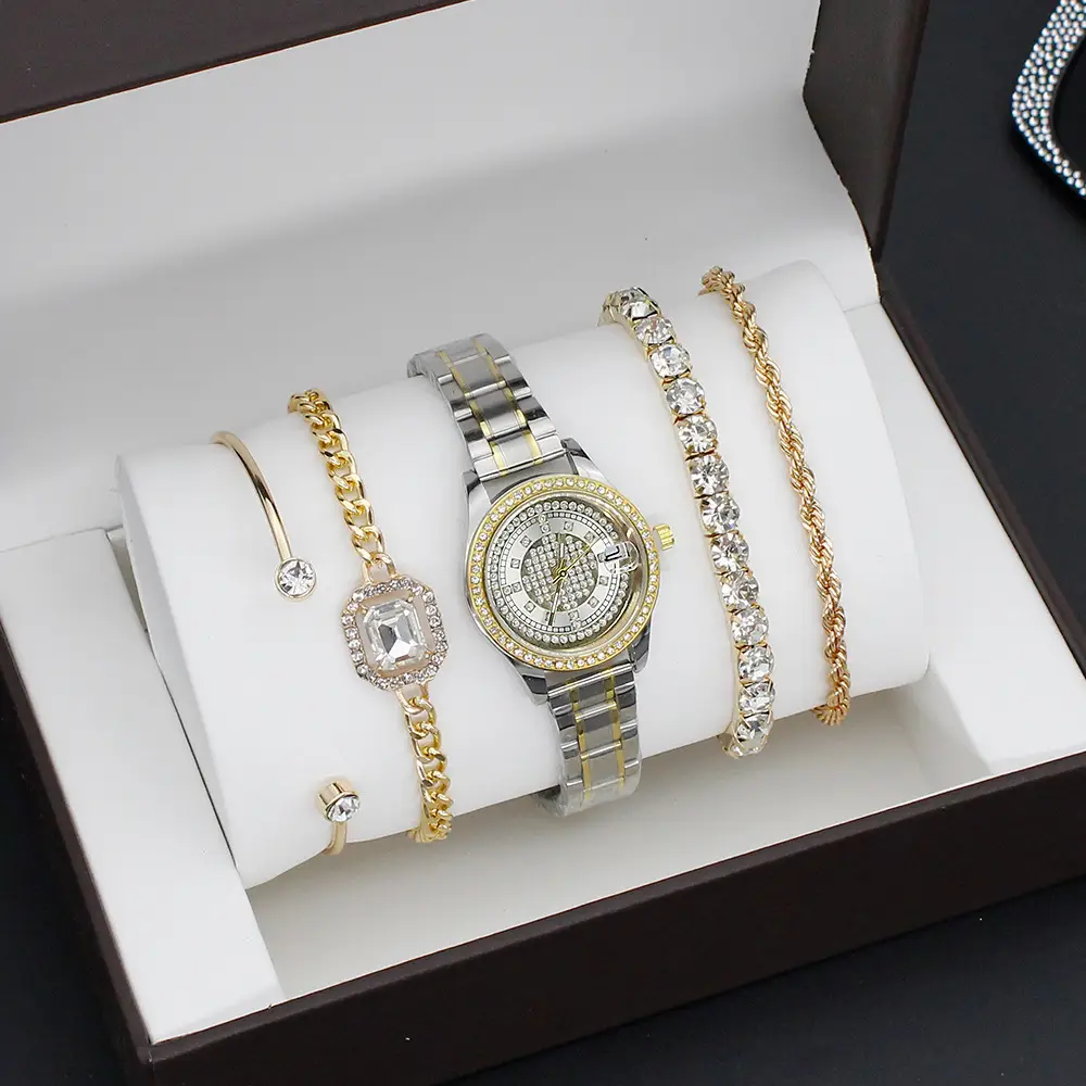 4pcs Light Luxury Women's Bracelet Watch Set — feature 4