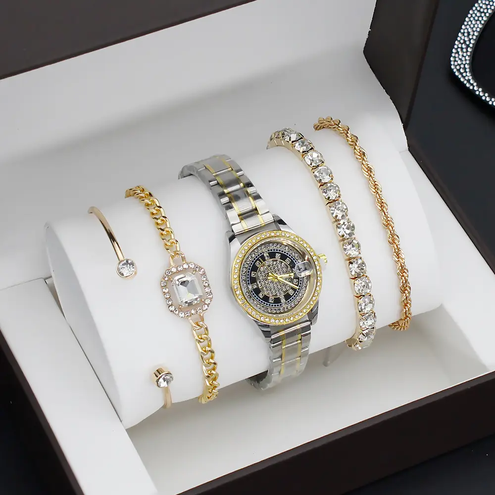 4pcs Light Luxury Women's Bracelet Watch Set — feature 5