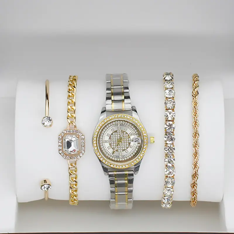 4pcs Light Luxury Women's Bracelet Watch Set — feature 8