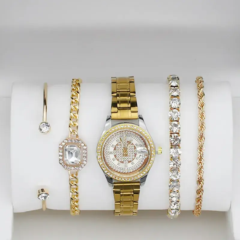 4pcs Light Luxury Women's Bracelet Watch Set - Image 10