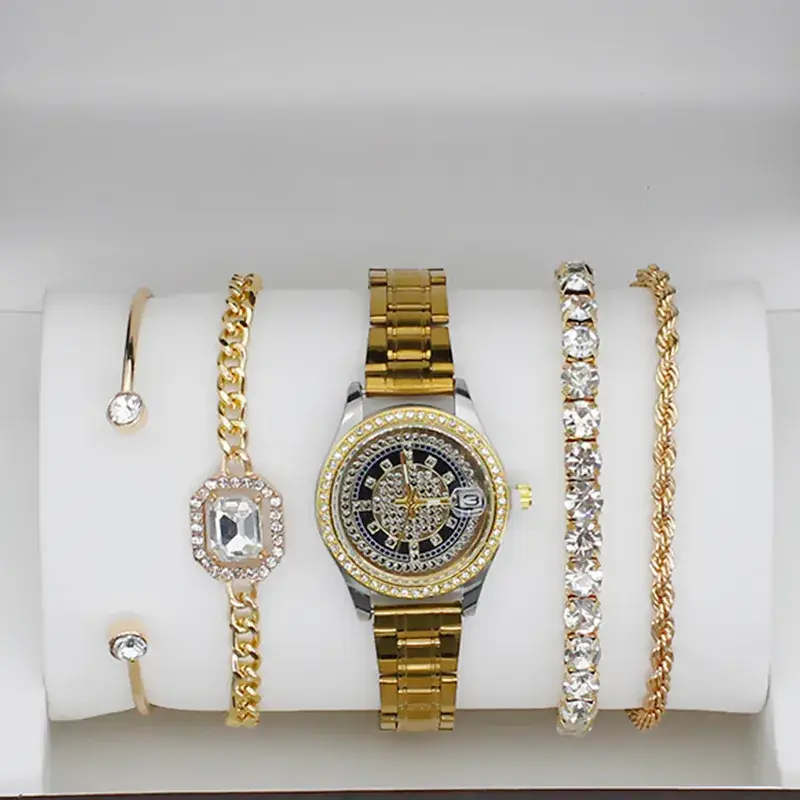 4pcs Light Luxury Women's Bracelet Watch Set - Image 9