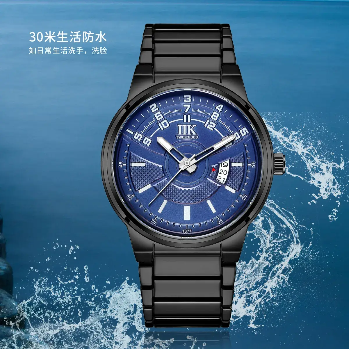 Men's Luminous Quartz Calendar Watch with Stainless Steel Band - Image 9