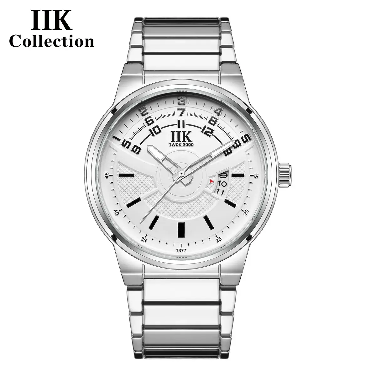 Men's Luminous Quartz Calendar Watch with Stainless Steel Band - Image 2