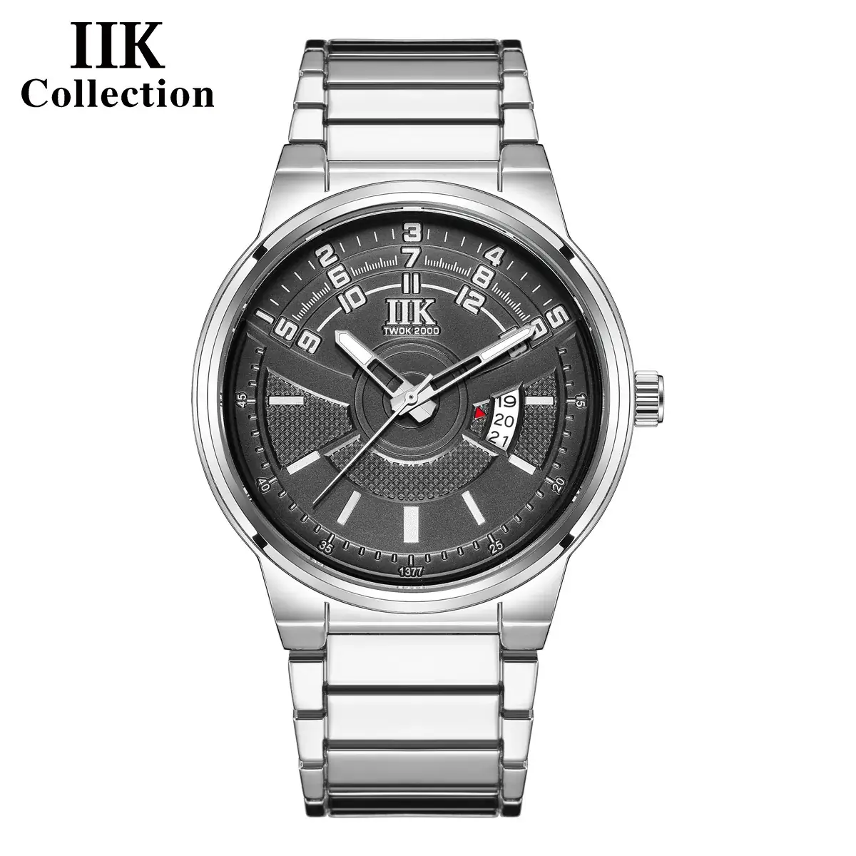Men's Luminous Quartz Calendar Watch with Stainless Steel Band - Image 3