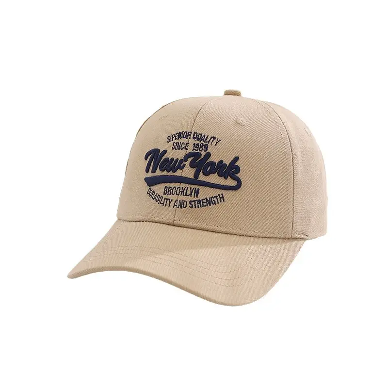Women Korean Embroidered Beige Baseball Cap - Image 13