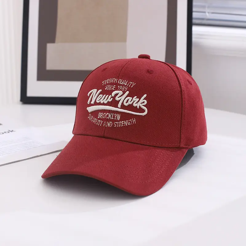 Women Korean Embroidered Beige Baseball Cap — feature 14