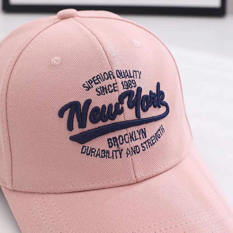 Women Korean Embroidered Beige Baseball Cap — feature 5