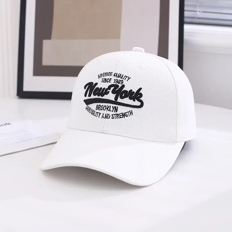 Women Korean Embroidered Beige Baseball Cap — feature 9