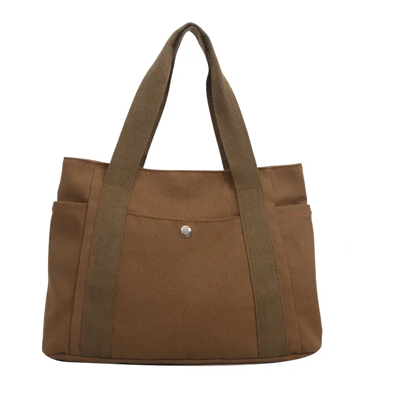 Women Canvas Shoulder Bag Large Capacity Book Loading Commuter