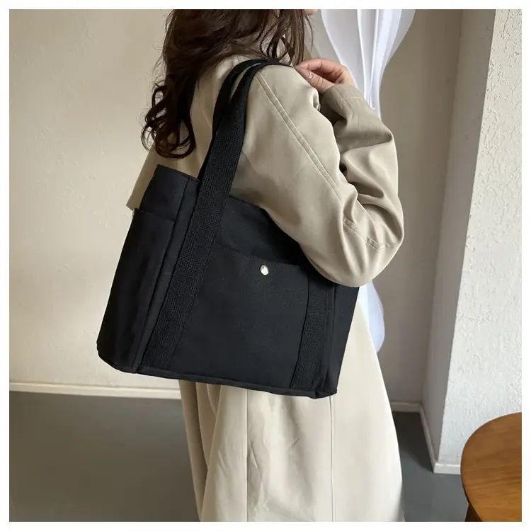 Women Canvas Shoulder Bag Large Capacity Book Loading Commuter — feature 10