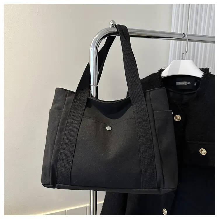 Women Canvas Shoulder Bag Large Capacity Book Loading Commuter — feature 19