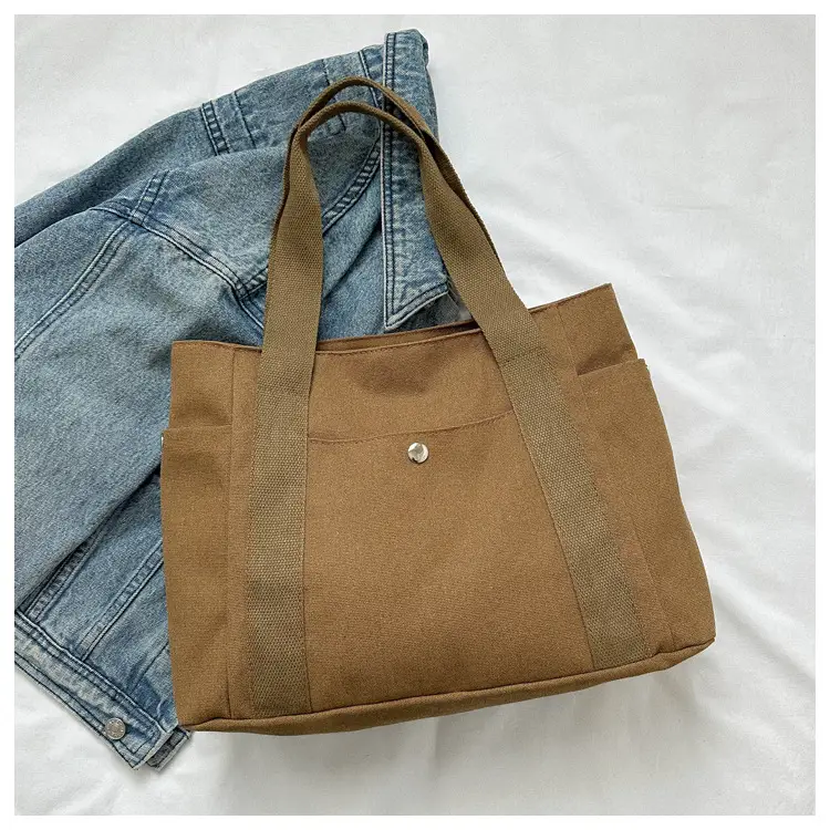 Women Canvas Shoulder Bag Large Capacity Book Loading Commuter — feature 22