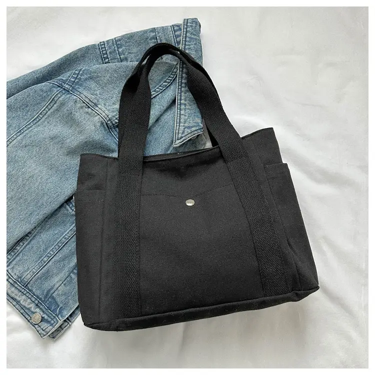 Women Canvas Shoulder Bag Large Capacity Book Loading Commuter — feature 23